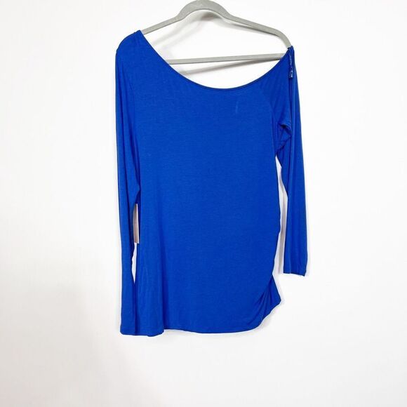 HALOGEN Off Shoulder Royal Blue Long Sleeve Top Xl New - Picture 5 of 7